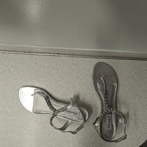 Bedazzled Silver Sandals